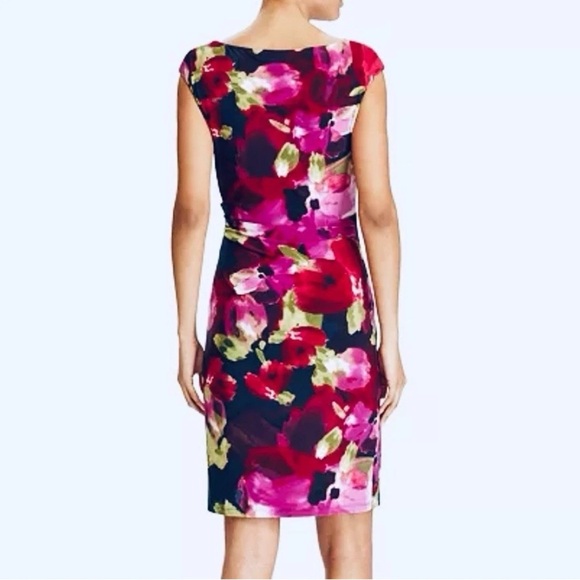 Ralph Lauren Colorful Floral Cowl Neck Sleeveless Stretch‎ Jersey Dress Size 22W - Picture 2 of 7